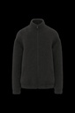 Sweat-shirt zippé à épaules tombantes en sherpa unisexe