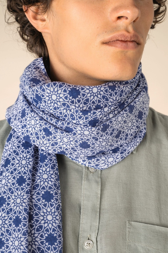 Chèche à motifs floraux unisexe