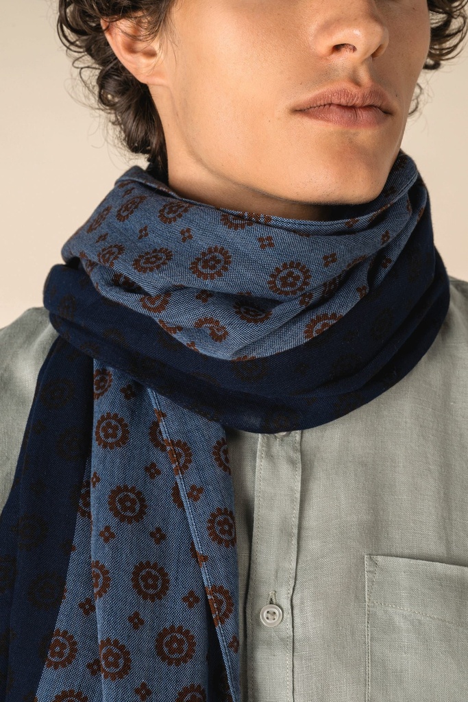 Chèche à motifs floraux unisexe