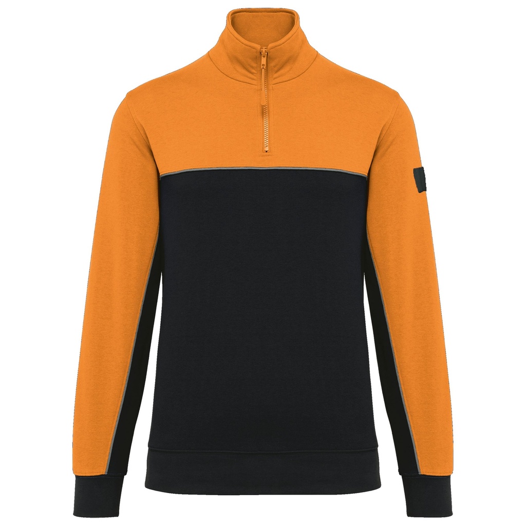 Sweat-shirt écoresponsable col zippé unisexe
