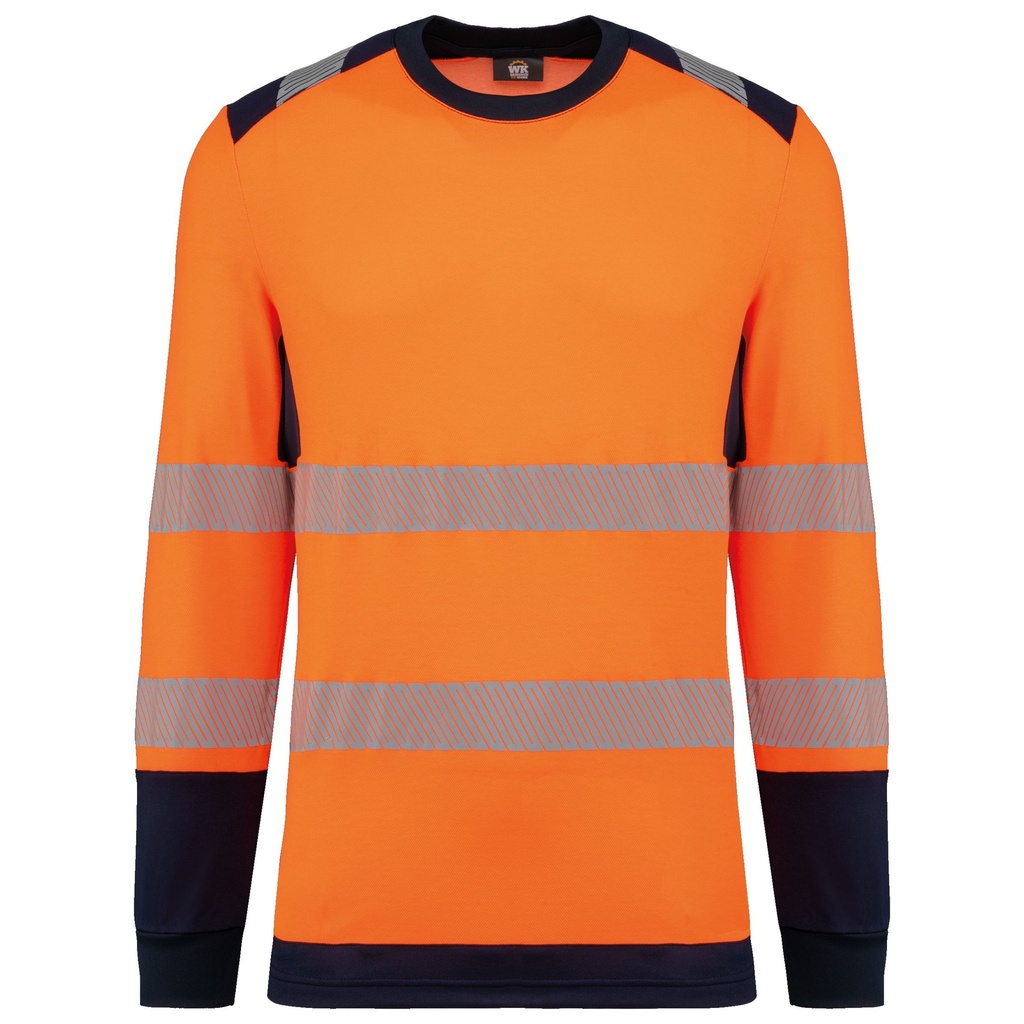 T-shirt de sécurité recyclé col rond manches longues unisexe