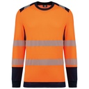 T-shirt de sécurité recyclé col rond manches longues unisexe