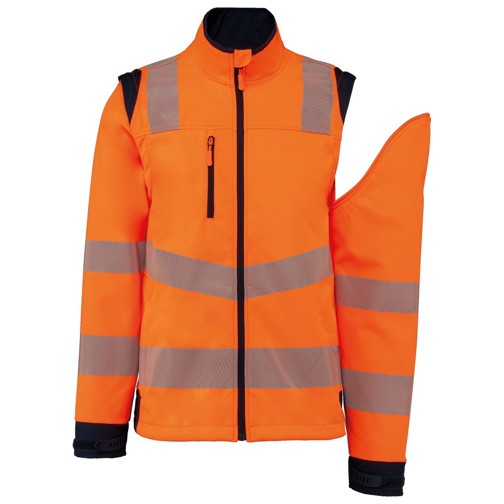 Veste softshell de sécurité recyclée avec manches détachables unisexe