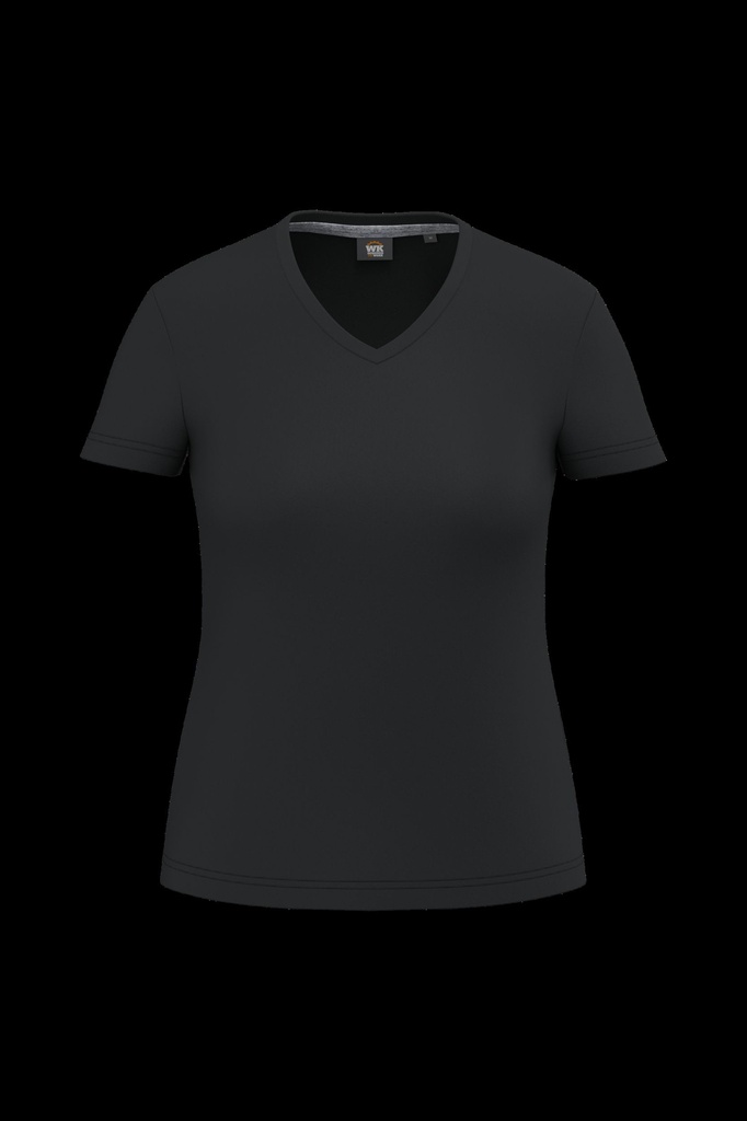 T-shirt écoresponsable col V antibactérien femme