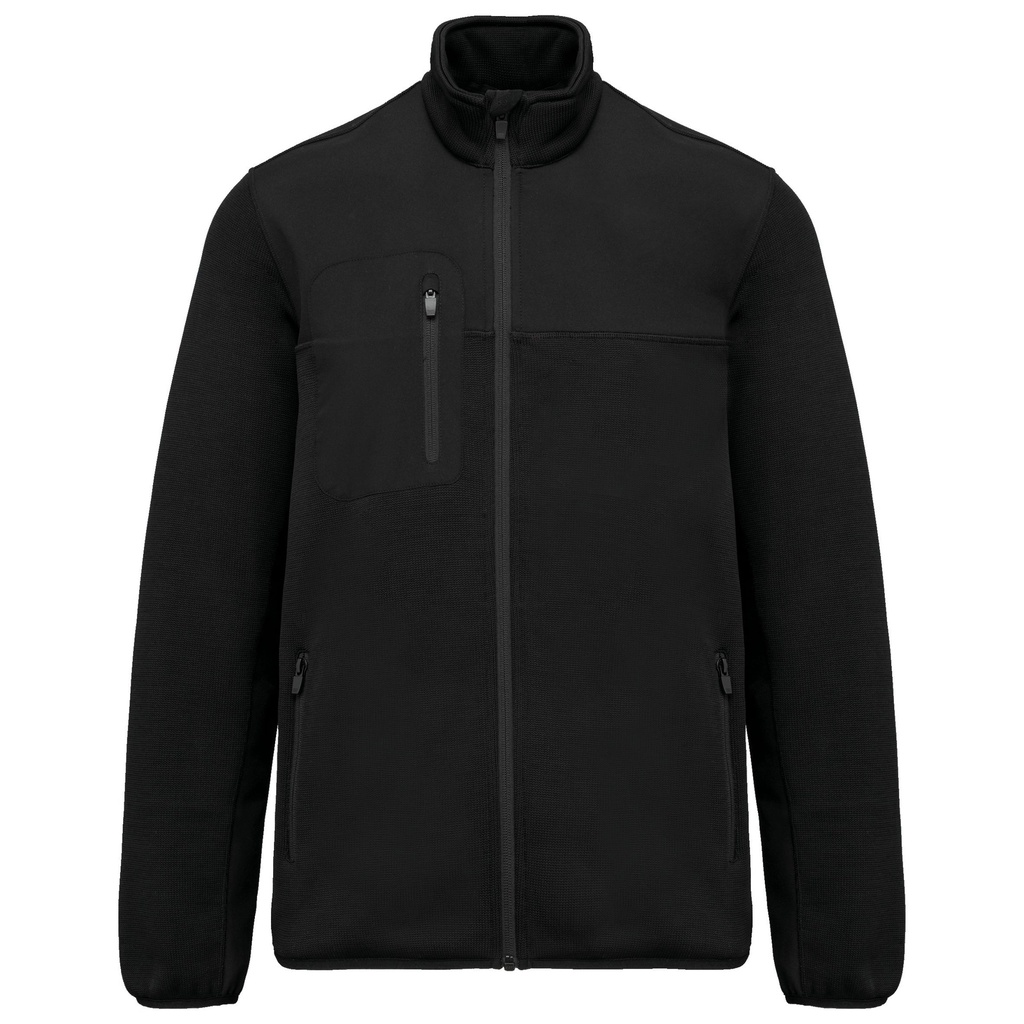 Veste recyclée en polytricot homme