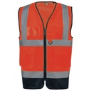 Gilet de sécurité haute visibilité recyclé avec zip unisexe