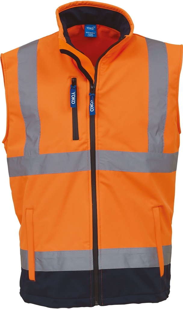 Bodywarmer softshell haute visibilité