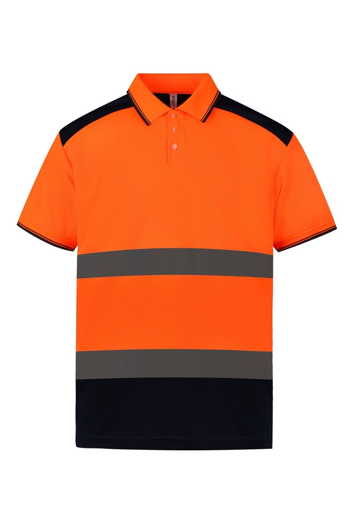 Polo bicolore haute visibilité
