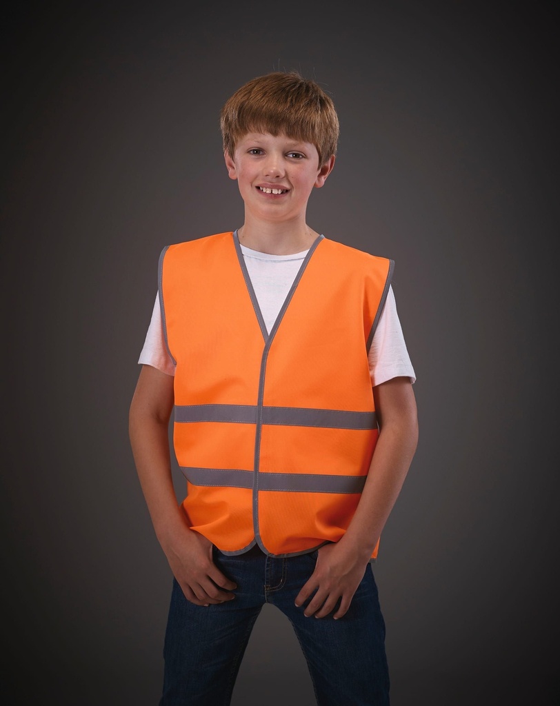 Gilet avec bordures et bandes réfléchissantes