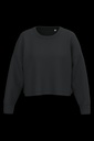 Sweat-shirt crop col rond femme