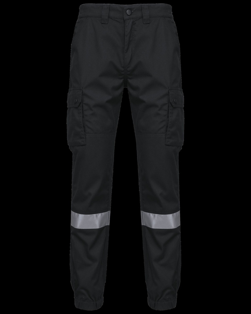 Pantalon cargo unisexe avec bas élastiqué et bande réfléchissante