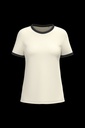 T-shirt ringer écoresponsable à bords contrastés effet délavé femme