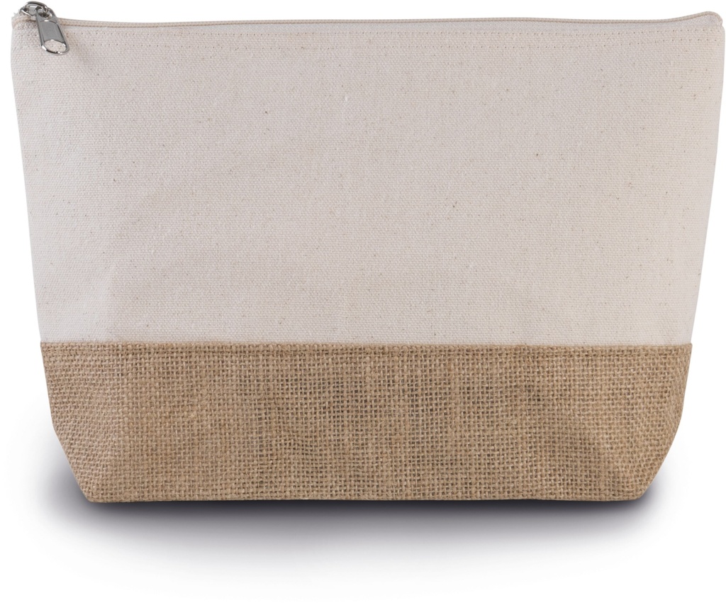 Pochette en toiles de coton et jute
