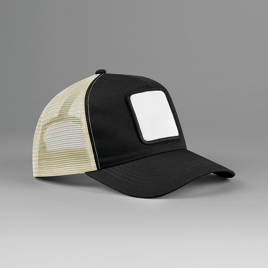 Casquette trucker 5 panneaux avec patch carré