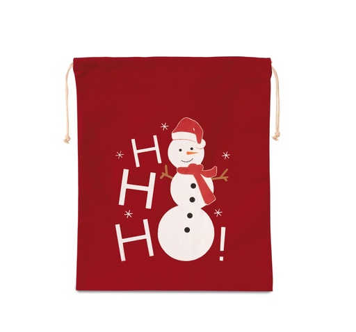 [KI0745] Sac coton à cordon motif bonhomme de neige
