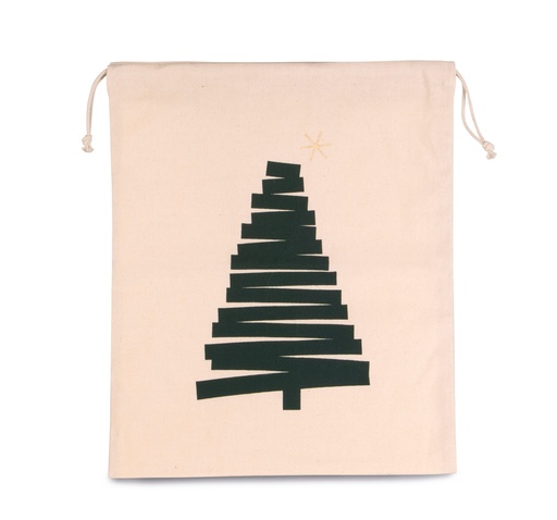 [KI0746] Sac coton à cordon motif sapin