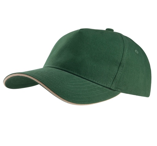 [KP124] Casquette avec sandwich contrasté - 5 panneaux