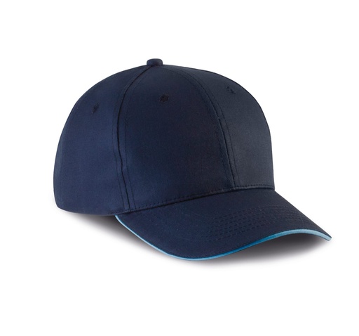 [KP153] Casquette avec sandwich contrasté - 6 panneaux