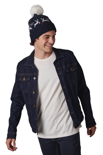[KP512] Bonnet de Noël motifs rennes