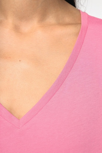[NS312] T-shirt écoresponsable loose à col V femme