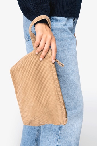[NS134] Pochette écoresponsable délavée en velours côtelé