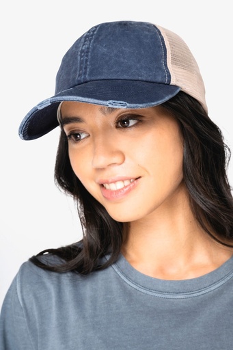 [NS027] Casquette trucker écoresponsable  effet déchiré unisexe