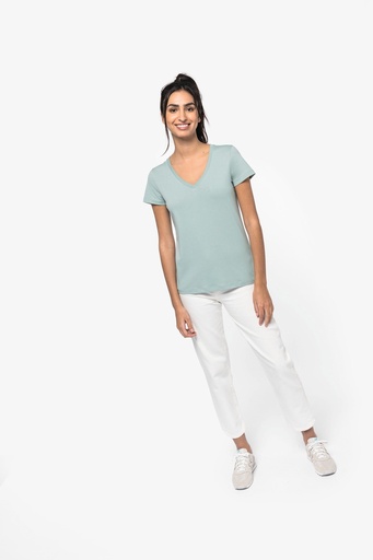 [NS334] T-shirt écoresponsable col V femme