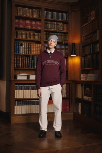 [NS428] Sweat-shirt écoresponsable à col montant zippé homme