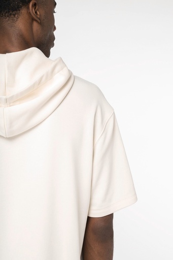 [NS406] Sweat-shirt écoresponsable à capuche à épaules tombantes manches courtes French Terry unisexe