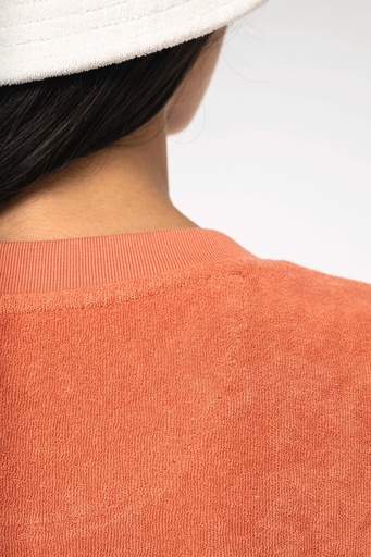 [NS5028] Robe t-shirt écoresponsable en éponge à épaules tombantes femme