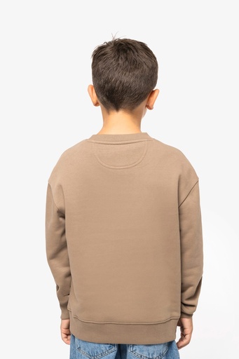 [NS437] Sweat-shirt écoresponsable à col rond oversize enfant