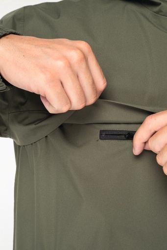 [NS616] Veste coupe-vent imperméable écoresponsable quart zip unisexe