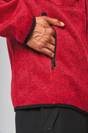 [PA365] Veste à capuche chinée homme