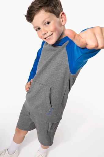 [PA370] Sweat-shirt capuche bicolore enfant