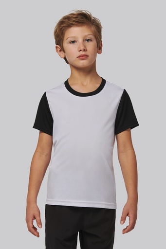 [PA4024] Maillot multisport manches courtes bicolore enfant