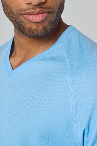 [PA476] T-shirt de sport manches courtes col v homme