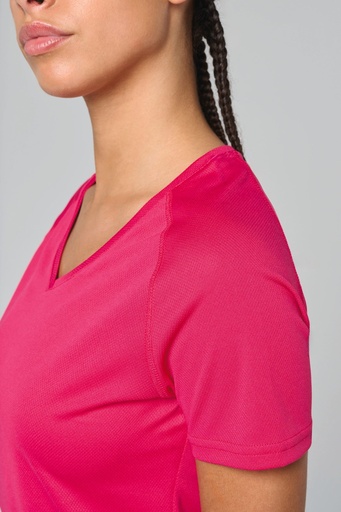 [PA477] T-shirt de sport manches courtes col v femme