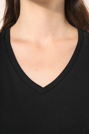 [PK305] T-shirt Supima® col V manches courtes femme