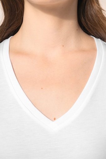 [PK307] T-shirt Supima® col V manches longues femme