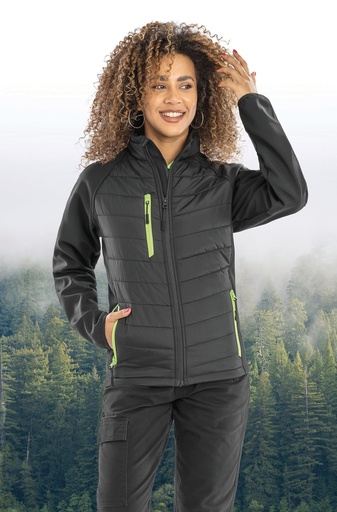 [R237X] Veste softshell rembourrée black compass recyclée