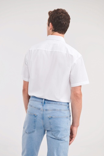 [R-935M-0] Chemise homme popeline polycoton manches courtes