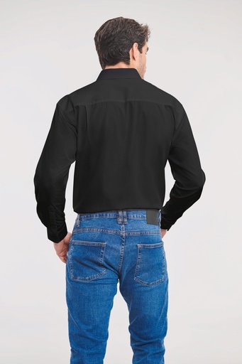 [R-936M-0] Chemise homme popeline pur coton manches longues