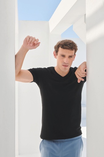 [SF122] T-shirt homme col v Feel Good