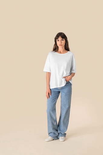 [SP304] T-shirt écoresponsable slub oversize femme