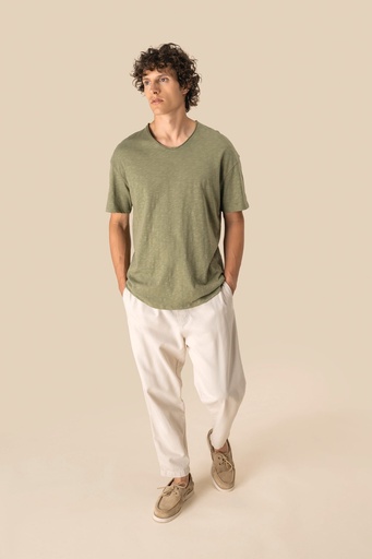 [SP303] T-shirt écoresponsable col slub à épaules tombantes homme