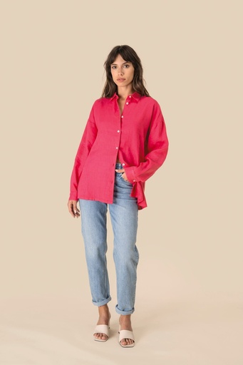 [SP501] Chemise oversize en lin femme
