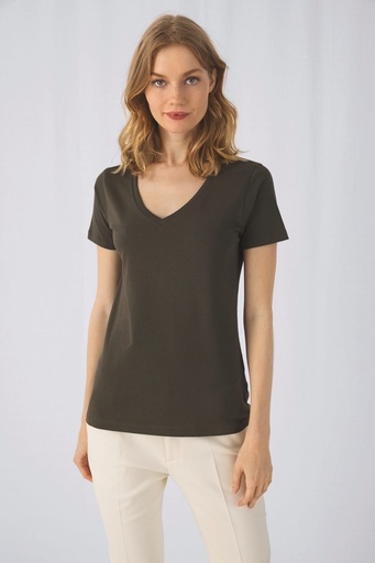 [TW045] T-shirt Organic Inspire col V Femme
