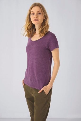 [TW056] T-shirt Triblend col rond Femme