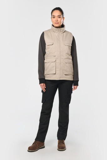 [WK607] Gilet polycoton multipoches rembourré unisexe