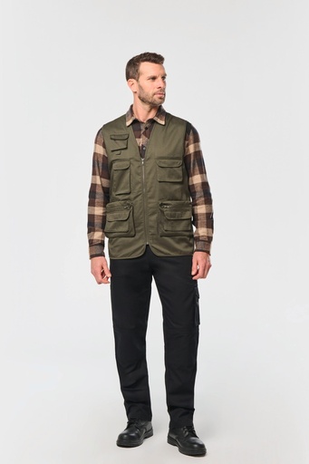 [WK609] Gilet polycoton multipoches doublé unisexe